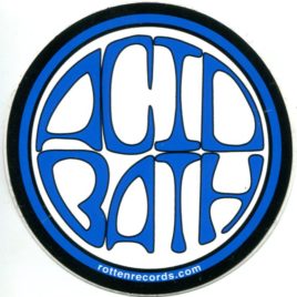 ACID BATH Circle Sticker Blue