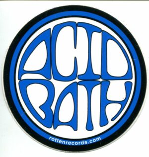 ACID BATH Circle Sticker Blue