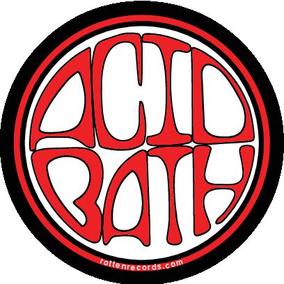 ACID BATH Circle Sticker Red