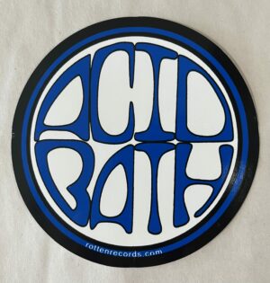 ACID BATH Circle Sticker - Peacock Blue