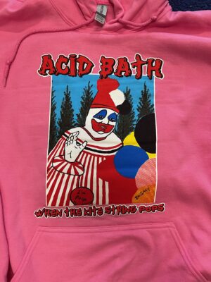 Acid Bath - When The Kite String Pops - Hooded Sweatshirt Hoodie Azalea Pink - Image 3