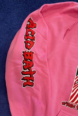 Acid Bath - When The Kite String Pops - Hooded Sweatshirt Hoodie Azalea Pink - Image 4